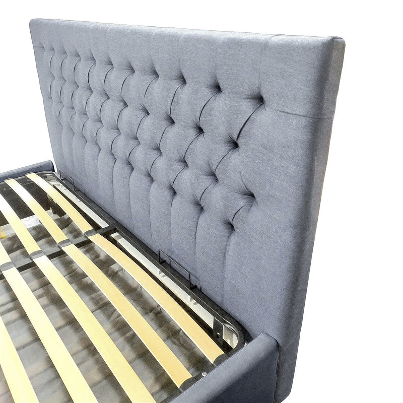 Georgia Queen GAS LIFT Button Tufted Chesterfield Storage Bed Frame