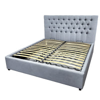 Georgia Queen GAS LIFT Button Tufted Chesterfield Storage Bed Frame