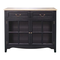 Hamptons Sorrento 2 Glass Door Small Sideboard Buffet