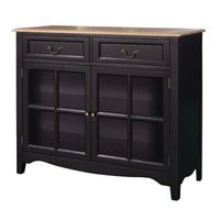 Hamptons Sorrento 2 Glass Door Small Sideboard Buffet