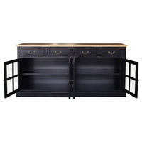 Hamptons Sorrento 4 Glass Door Sideboard Buffet