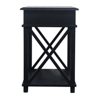 Hamptons Coastal Cross 1 Drawer Bedside Table