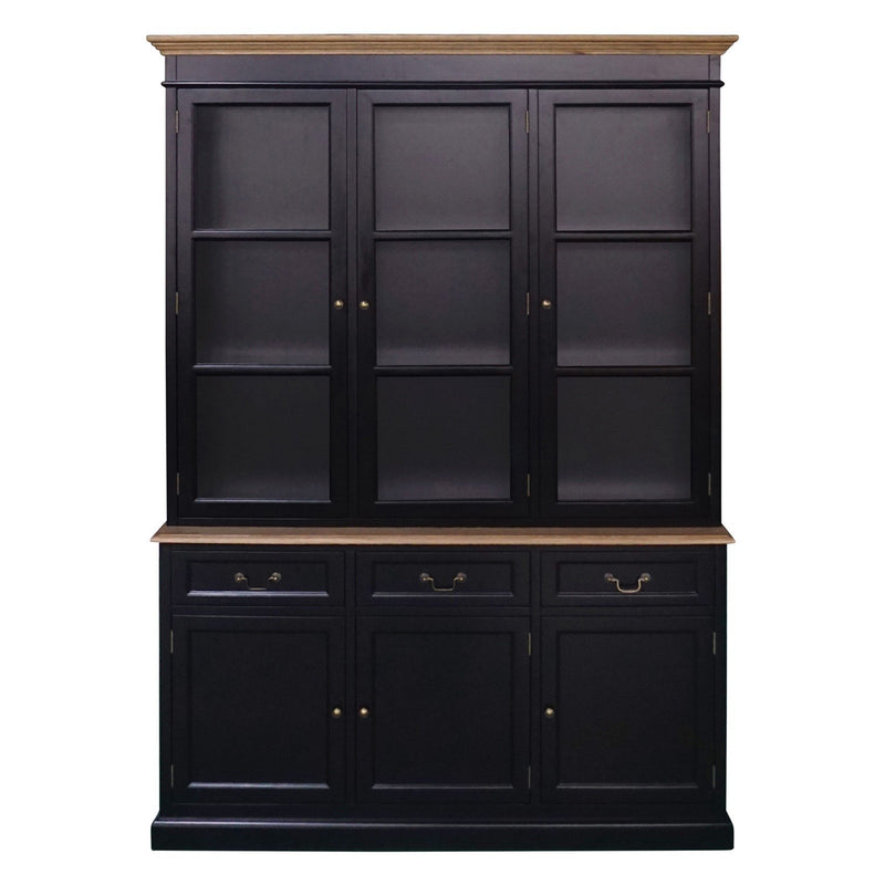 Hamptons Sorrento Buffet and Hutch Glass Display Bookcase