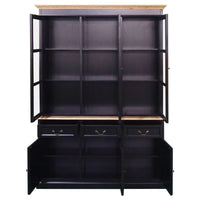 Hamptons Sorrento Buffet and Hutch Glass Display Bookcase