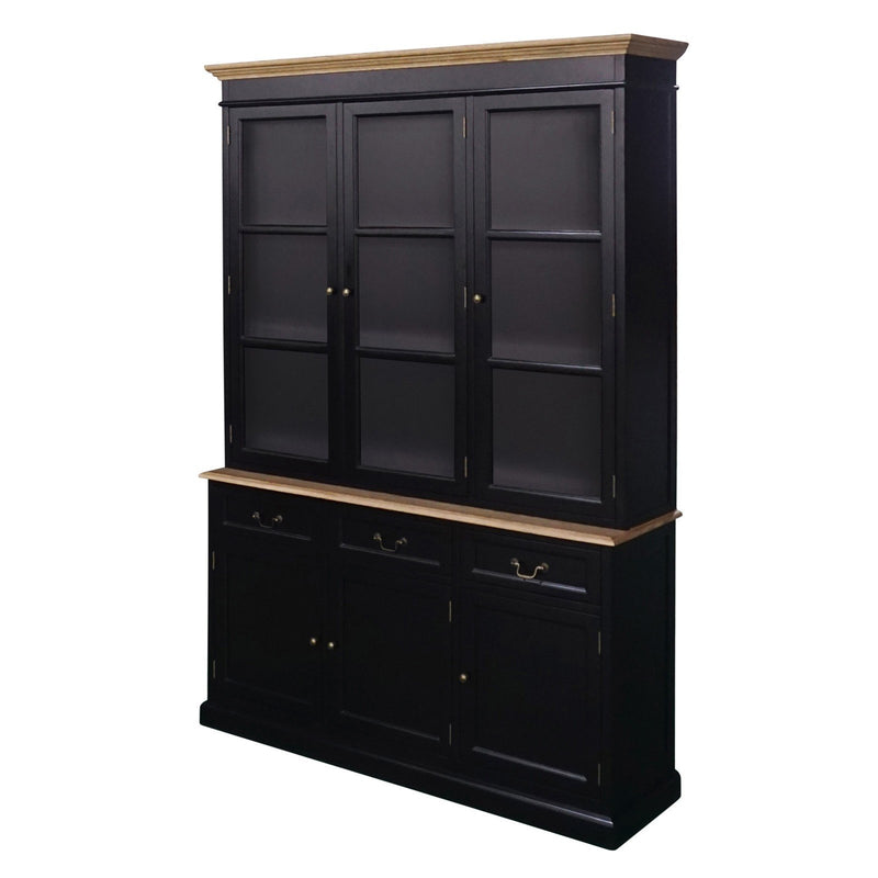 Hamptons Sorrento Buffet and Hutch Glass Display Bookcase