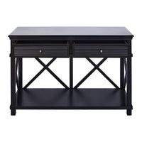 Hamptons Coastal Beach Cross Console Hall Table