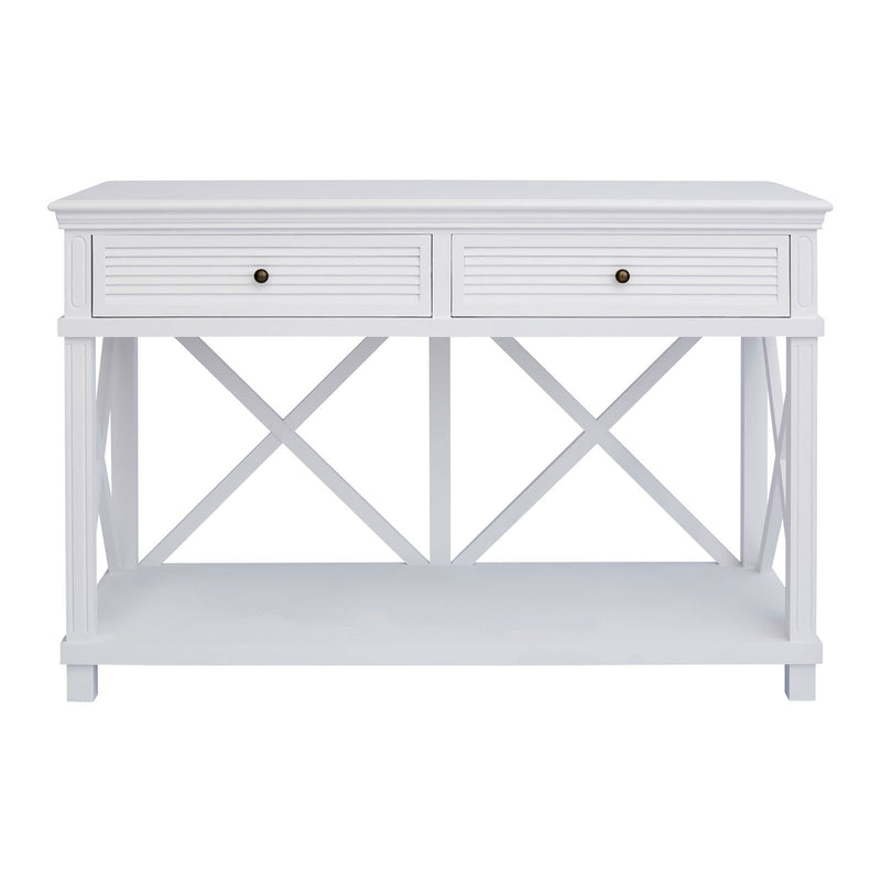 Hamptons Coastal Beach Cross Console Hall Table