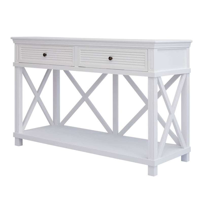 Hamptons Coastal Beach Cross Console Hall Table