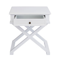 Hamptons Coastal Beach Cross Leg Bedside Table