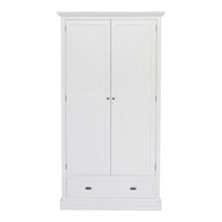 Hamptons Coastal Crossed One Drawer Wardrobe