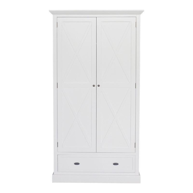 Hamptons Coastal Crossed One Drawer Wardrobe