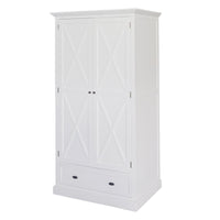 Hamptons Coastal Crossed One Drawer Wardrobe