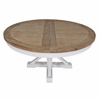 Hamptons Sorrento 150-190cm Round Extendabe Trestle Dining Table