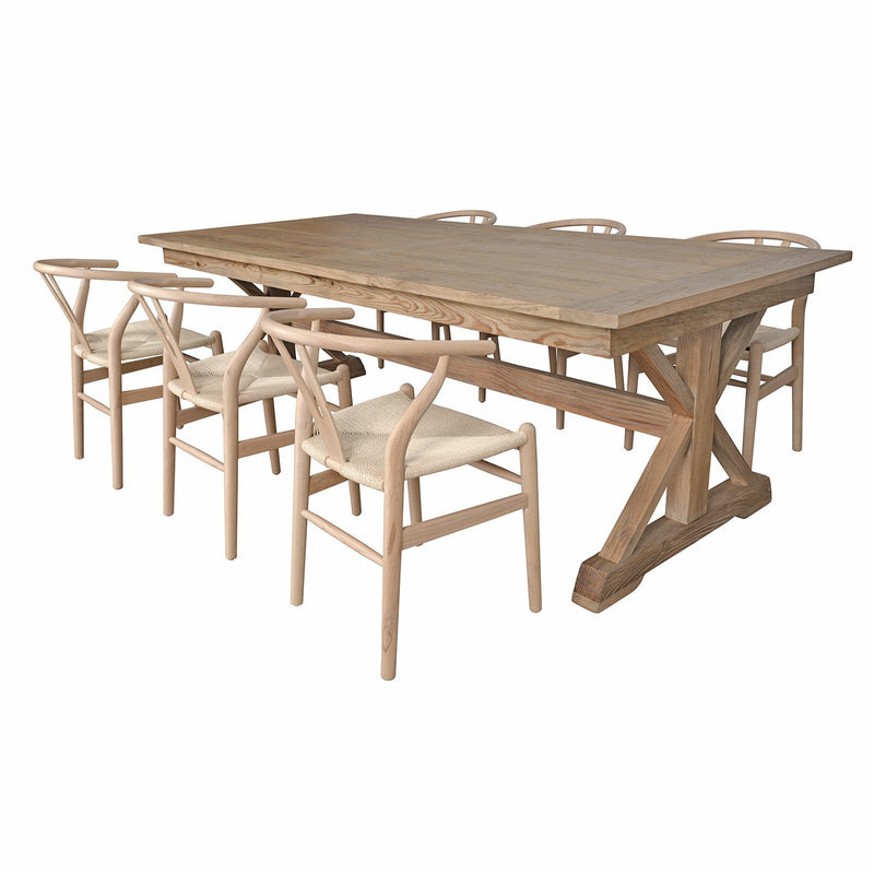 Hamptons Chateau 240cm Rectangle Foldable Trestle Dining Table