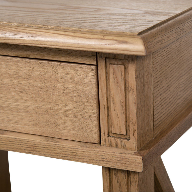 Hamptons Coastal Cross 1 Drawer Bedside Table