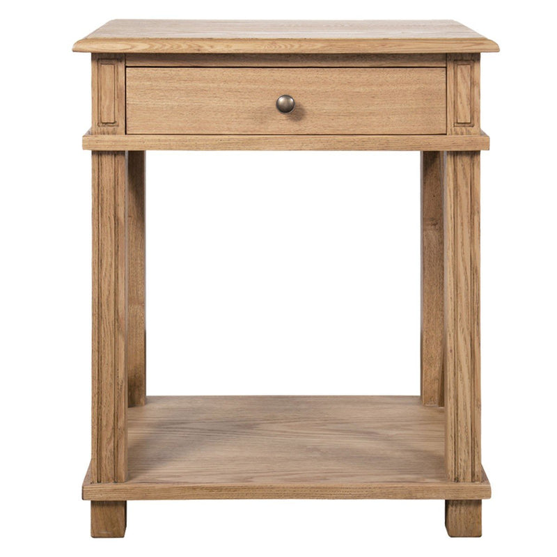 Hamptons Coastal Cross 1 Drawer Bedside Table