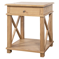 Hamptons Coastal Cross 1 Drawer Bedside Table