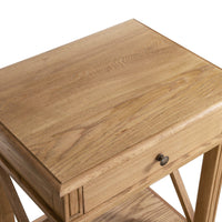 Hamptons Coastal Cross 1 Drawer Bedside Table