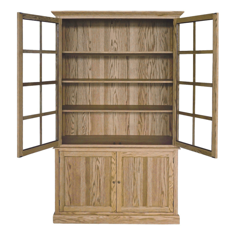 Hamptons Coastal Hutch Glass Display Cabinet Bookcase and Buffet Cupboard