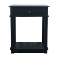 Hamptons Coastal Cross 1 Drawer Bedside Table