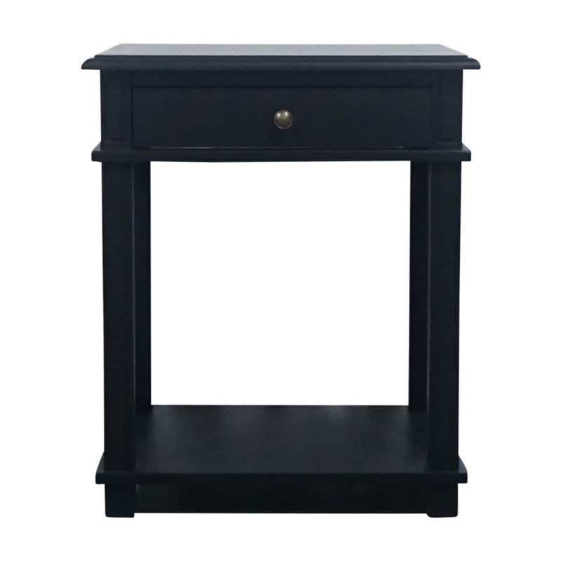 Hamptons Coastal Cross 1 Drawer Bedside Table