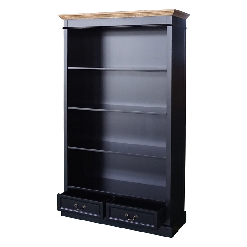 Hamptons Sorrento 2 Drawer Open Library Bookcase