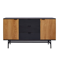 Contemporary Modern Harper Round Arch Designed Glass Door Sleek Sideboard