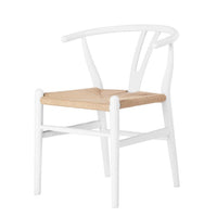 Contemporary Scandinavian Set of 2 Replica Hans Wegner Wishbone Chairs