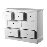 Hamptons Halifax 7 Drawer Chest Tallboy Cabinet