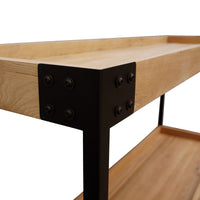 Industrial Detroit Loft Oak Console Hall Table