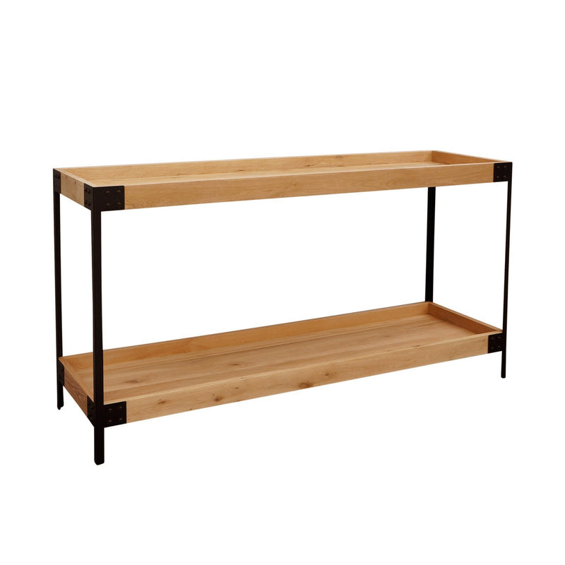 Industrial Detroit Loft Oak Console Hall Table