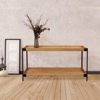 Industrial Detroit Loft Oak Console Hall Table