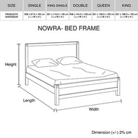 4 Pieces Bedroom Suite in Solid Wood Veneered Acacia Construction Timber Slat King Size Oak Colour Bed, Bedside Table & Dresser