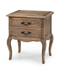 French Provincial Provence 2 Drawer Bedside Lamp Table