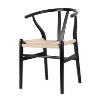 Contemporary Scandinavian Set of 2 Replica Hans Wegner Wishbone Chairs