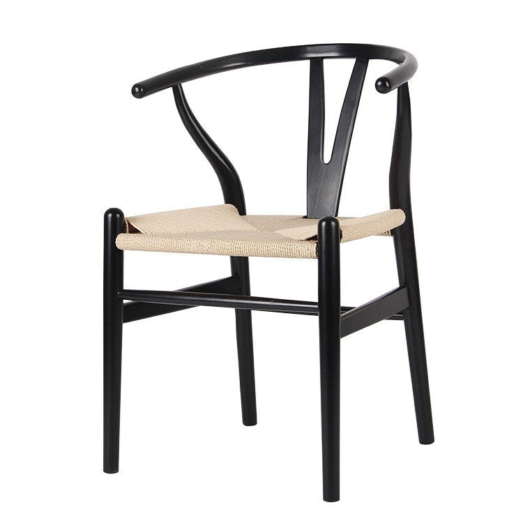 Contemporary Scandinavian Set of 2 Replica Hans Wegner Wishbone Chairs