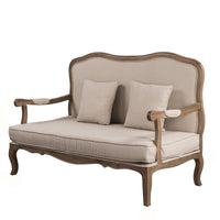 French Provincial Provence Double Arm Sofa