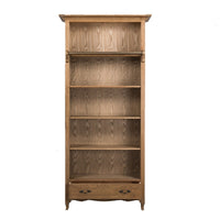 French Provincial Provence Extendable Library Bookcase Natural Ash with Ladder