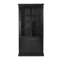 Hamptons Coastal 2 Glass Door Display Cabinet Bookcase