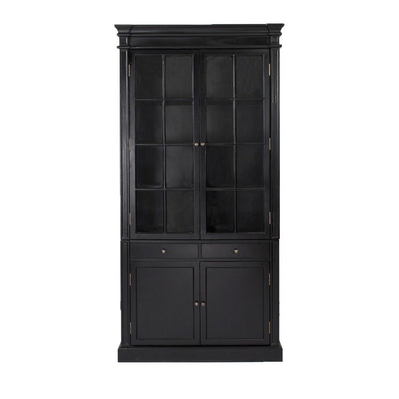 Hamptons Coastal 2 Glass Door Display Cabinet Bookcase