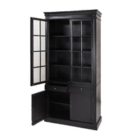 Hamptons Coastal 2 Glass Door Display Cabinet Bookcase