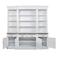 Hamptons Sorrento Buffet and Hutch Sideboard Bookcase Cabinet