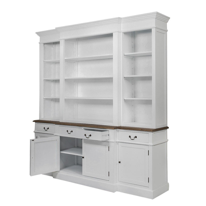 Hamptons Sorrento Buffet and Hutch Sideboard Bookcase Cabinet