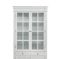 Hamptons Coastal 2 Glass Door Display Cabinet Bookcase