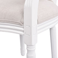French Provincial Louis Set of 2 Upholstered Carver Dining Armchairs