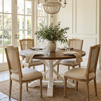 Hamptons Sorrento Round Trestle Dining Table - 150cm
