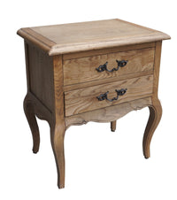 French Provincial Provence 2 Drawer Bedside Lamp Table