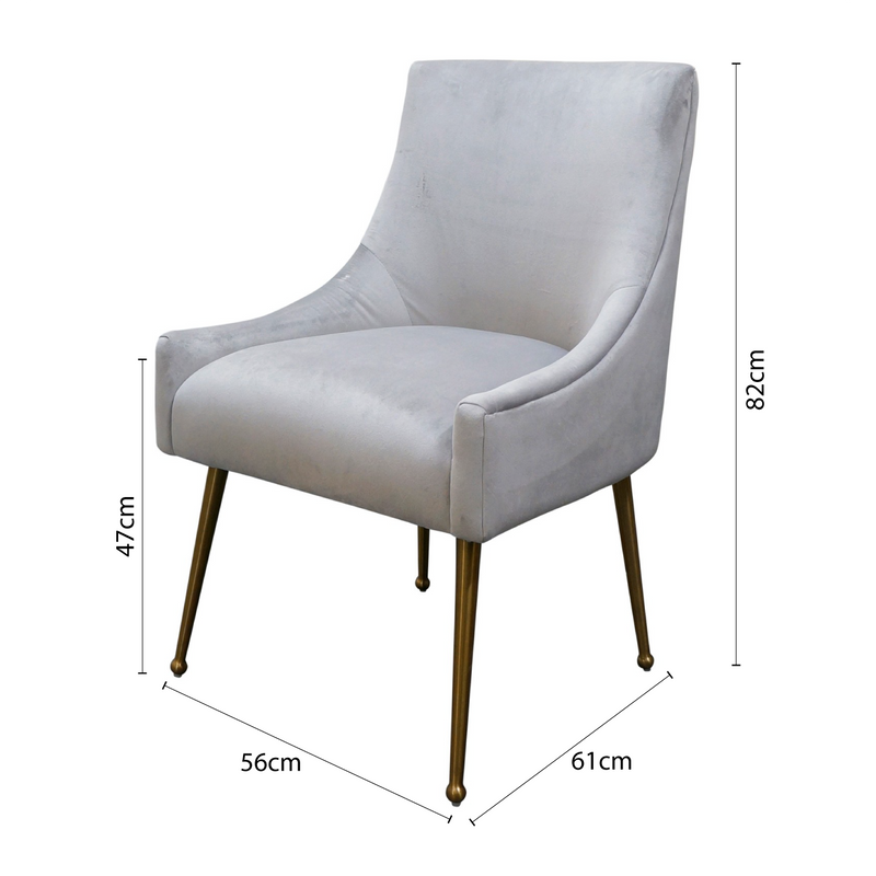 Ellie Velvet Upholstered Dining Chairs