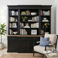 Hamptons Sorrento Buffet and Hutch Sideboard Bookcase Cabinet