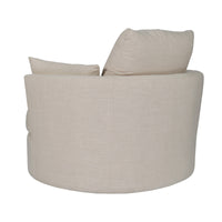 Contemporary Modern Austin Swivel Linen Snuggle Armchair